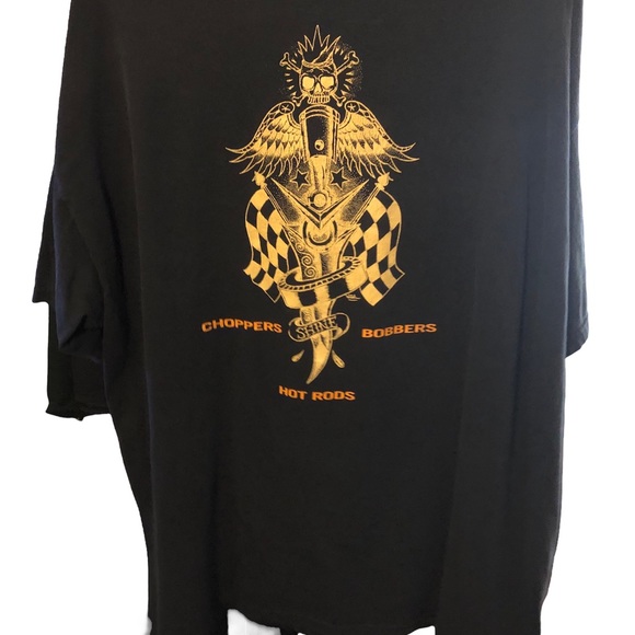 Vintage Jimmy Shine T-Shirt XXL Chopper Hot Rods double sided - Picture 2 of 11